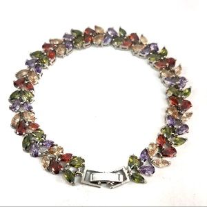 Multicolor Cubic Zirconia CZ Tennis